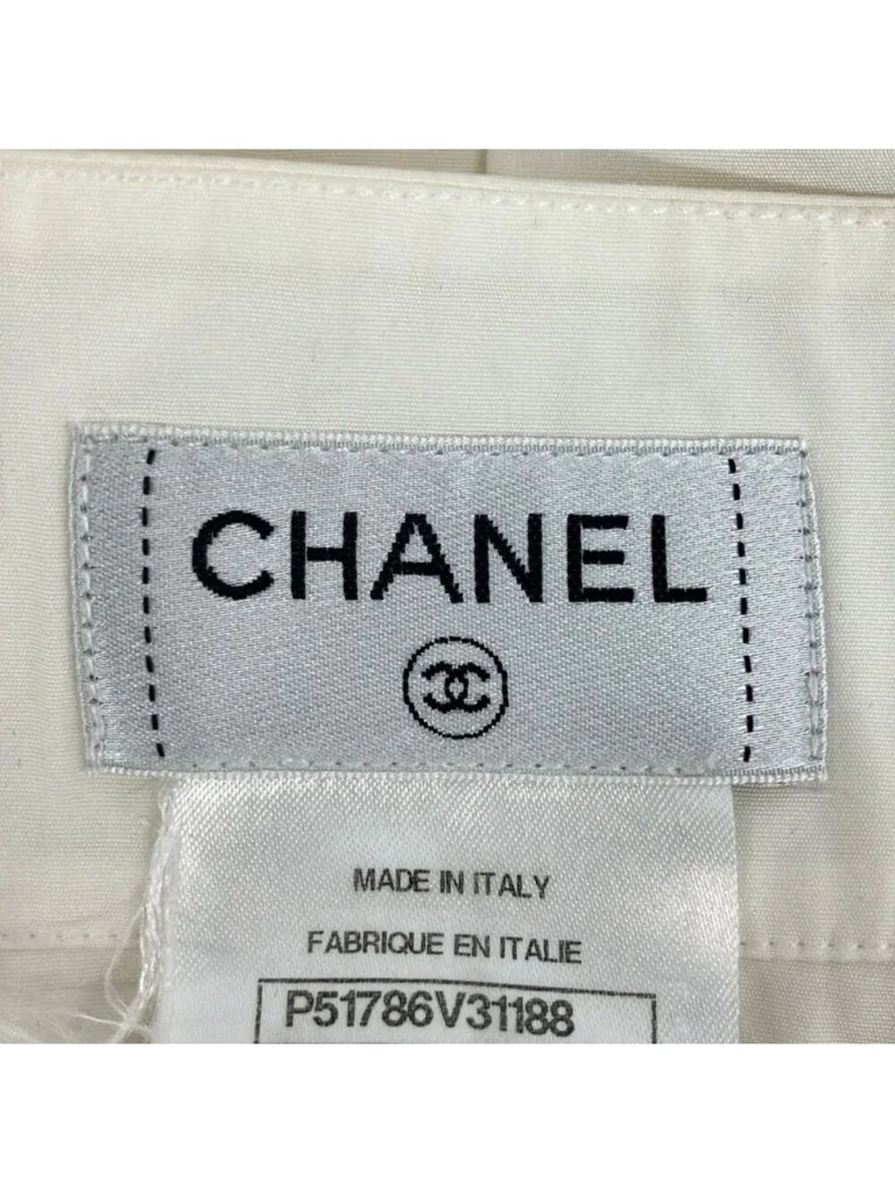 Chanel Long Sleeve Shirt Blouse 36 S Ivory